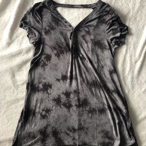 NWT American Eagle Grey Tie Dye Soft & Sexy Tee
